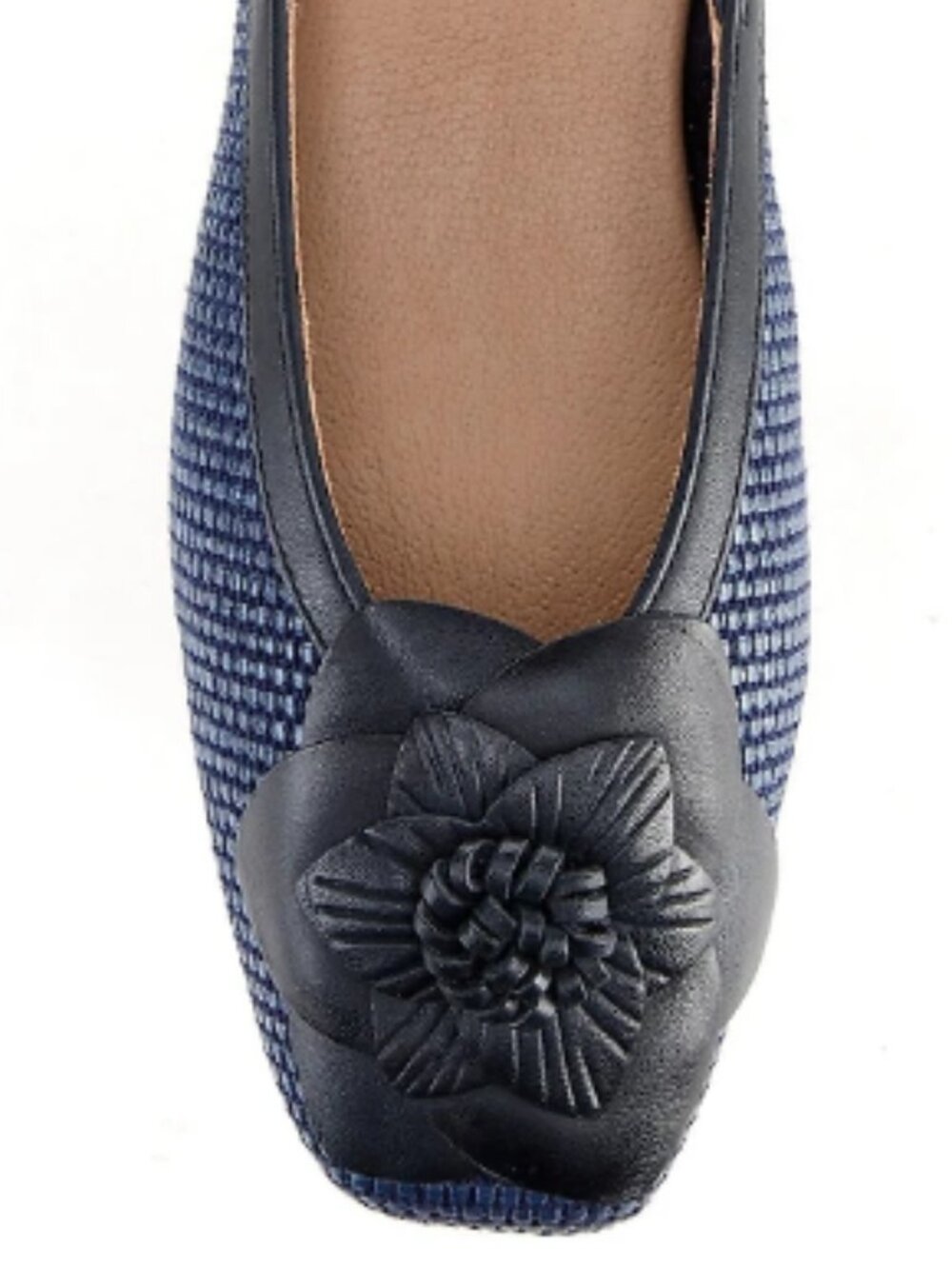 Brioso Alma Raffia Flower Slingback Flats NWT
